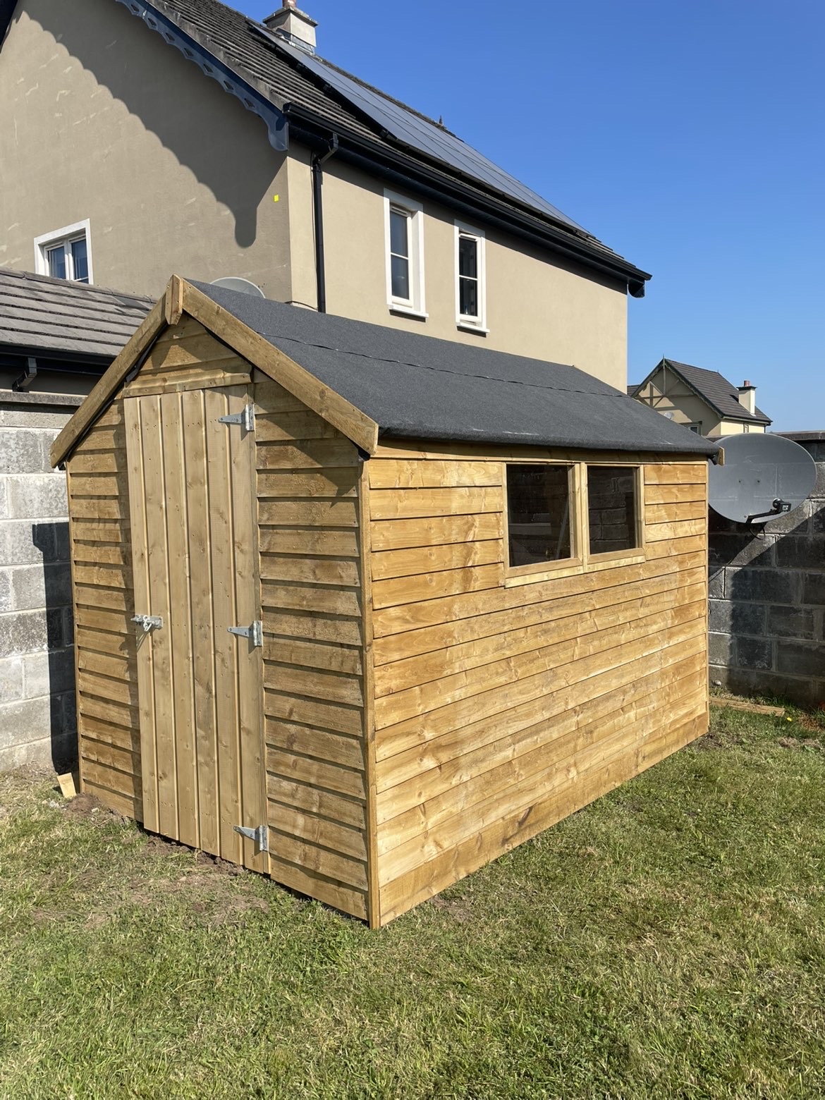 Finished timber shed